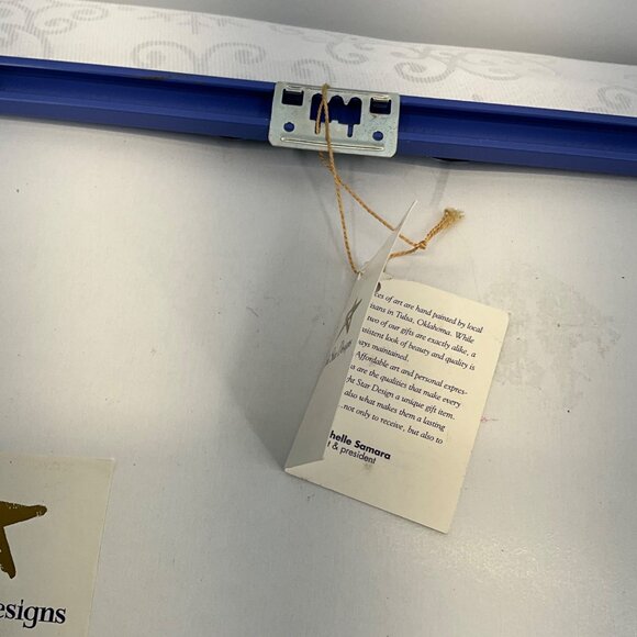 Bright Star Designs Michelle Samara Boy Wall Art Bright Blue metal Frame - Picture 3 of 10